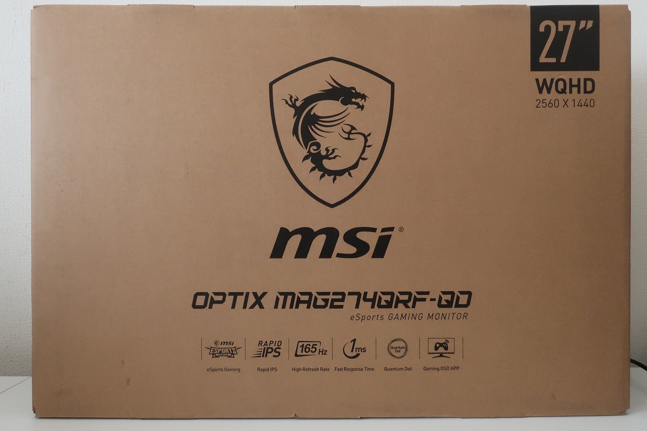 MSI Optix MAG274QRF-QD 27インチゲーミングモニター